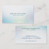 Hellblau und blau visitenkarte (Vorne/Hinten)