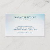 Hellblau und blau visitenkarte (Rückseite)