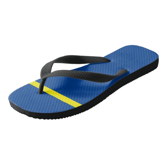 Hellblau und gelb badesandalen (Schrägansicht)