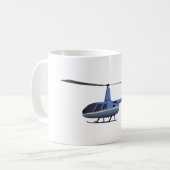 Hellblau und gelb Hubschrauber Kaffeetasse (Vorderseite Links)