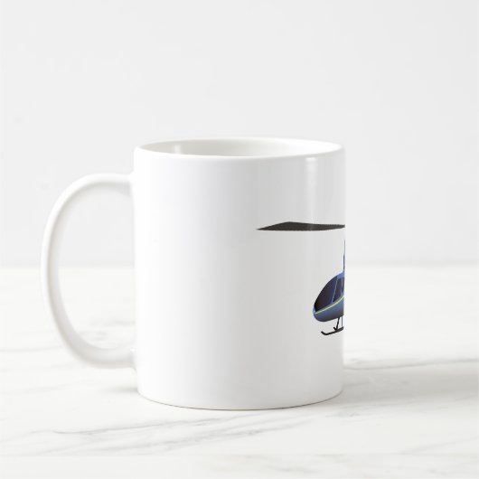 Hellblau und gelb Hubschrauber Kaffeetasse (Links)