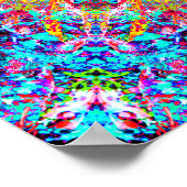 Hellblau und gelb Mandala Poster (Ecke)