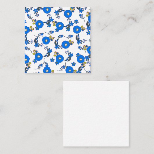 Hellblau und gelb mitteilungskarte (Vorne/Hinten)