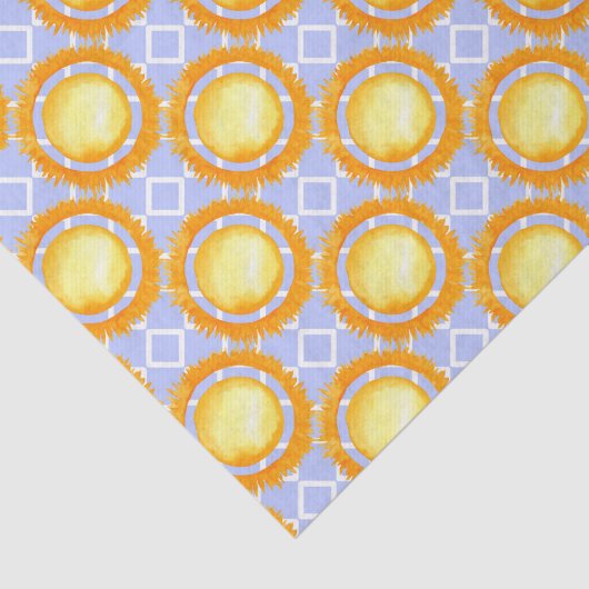 Hellblau und Gelb Seidenpapier (Ausschnitt)