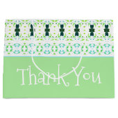 Hellblau und grün große geschenktüte (Vorderseite)