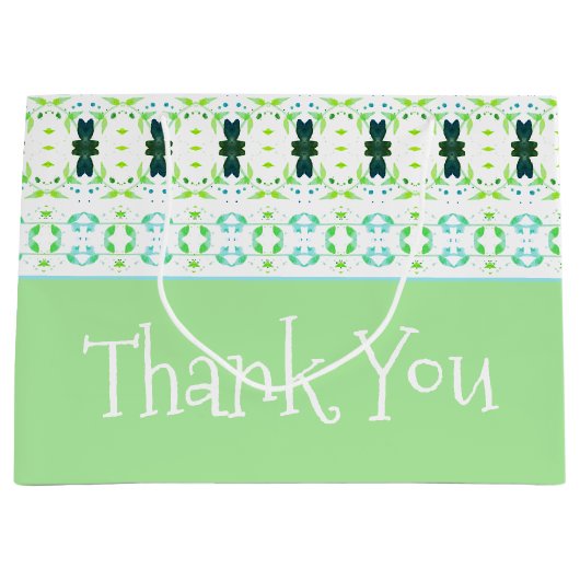 Hellblau und grün große geschenktüte (Vorderseite)