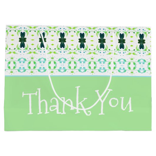 Hellblau und grün große geschenktüte (Rückseite)