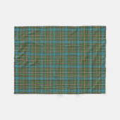 Hellblau und grün Kariert Dowling Tartan Fleecedecke (Vorderseite (Horizontal))