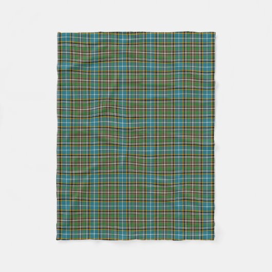 Hellblau und grün Kariert Dowling Tartan Fleecedecke (Vorderseite)