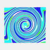 Hellblau und grün wirbeln fleecedecke (Vorderseite (Horizontal))