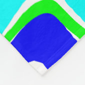 Hellblau und grün wirbeln fleecedecke (Ecke)