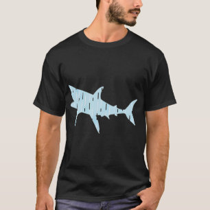 hellblau und Hai T-Shirt