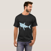 hellblau und Hai T-Shirt (Vorne ganz)