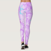 Hellblau und Lila Leggings (Rückseite)