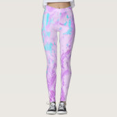 Hellblau und Lila Leggings (Vorderseite)