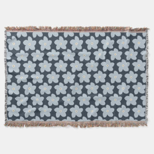 Hellblau und marineblaue Retro-Blume Decke