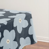 Hellblau und marineblaue Retro-Blume Tischdecke (Beispiel)