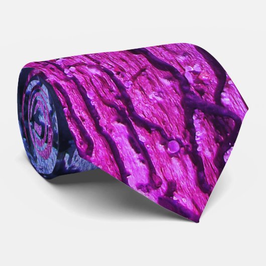 Hellblau und rosa Neon Gradient Abstrakt Krawatte (Gerollt)