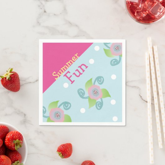 Hellblau und rosa serviette (Beispiel)