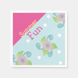 Hellblau und rosa serviette