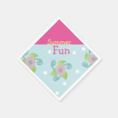 Hellblau und rosa serviette (Ecke)