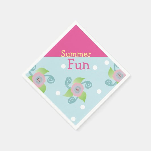 Hellblau und rosa serviette (Ecke)