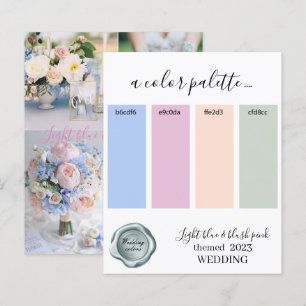 Hellblau und rot rosa Hochzeitsfarben Palette C