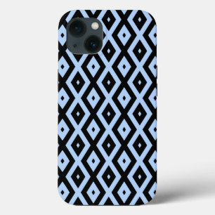 Hellblau und schwarzes Diamantmuster Case-Mate iPh iPhone Hülle