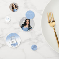 Hellblau und silber Elegantes Foto
