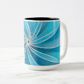 Hellblau und Silberrad Zweifarbige Tasse (VorderseiteRechts)