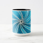 Hellblau und Silberrad Zweifarbige Tasse (Mittel)