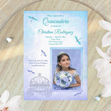 Hellblau und Türkis, Kutsche Quinceañera