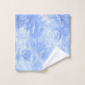 Hellblau und weiß Abstraktes Badetuch Set (Waschlappen)