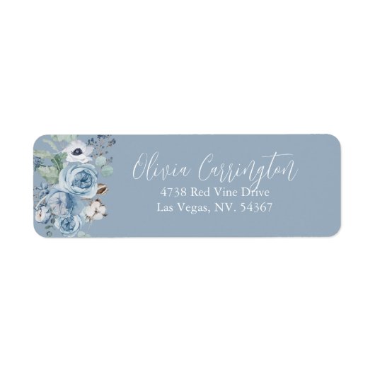 Hellblau und weiß Blumen (Vorne)