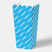 Hellblau und weiß diagonal gestreifter Popcorn Fav Geschenkschachtel (Rückseite)