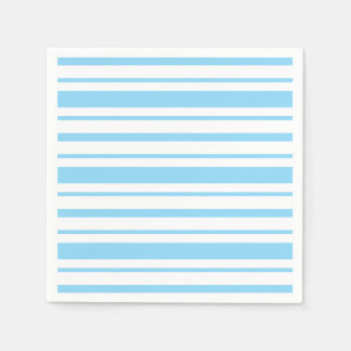 Hellblau und weiß gestreift serviette