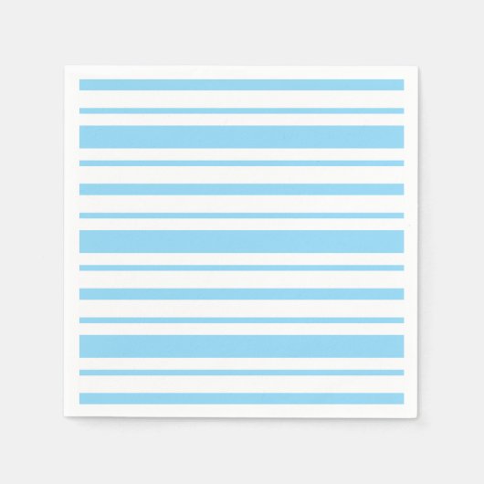 Hellblau und weiß gestreift serviette (Vorderseite)