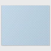 Hellblau und weiß Polka Dot Wrapping Paper Geschenkpapier (Flach)
