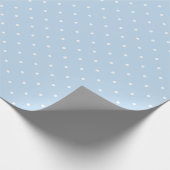 Hellblau und weiß Polka Dot Wrapping Paper Geschenkpapier (Ecke)