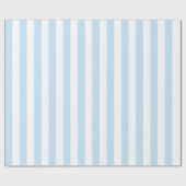 Hellblau und weiße Streifen Geschenkpapier (Flach)