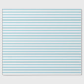 Hellblau und weiße Streifen Geschenkpapier (Flach)
