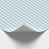 Hellblau und weiße Streifen Geschenkpapier (Ecke)