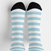 Hellblau und weiße Streifen Socken (Oben)