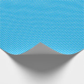 Hellblau und weiße Tupfen Geschenkpapier (Ecke)