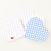 Hellblau und weißes Herz Notizblock (Innenseite)