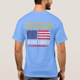 (Hellblau) US-Flagge / Musik ist laut & Schritte l T-Shirt