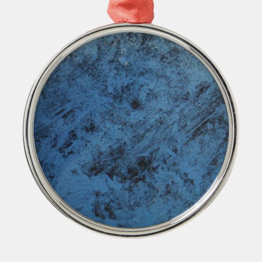 Hellblau Vintag Silbernes Ornament (Vorne)