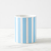 Hellblau-weiß gestreift vertikal kaffeetasse (Mittel)