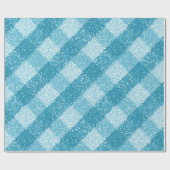 Hellblau Weiß Glitzer Muster Geschenkpapier (Flach)