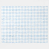 Hellblau Weiß Kariert Gestreift Fleecedecke (Vorderseite (Horizontal))